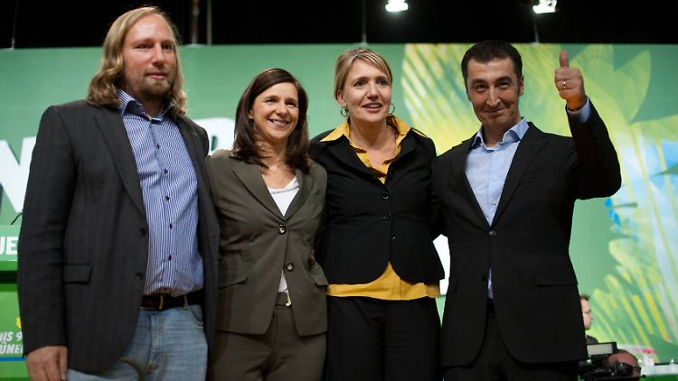 Die neue, aber geschwächte Führung (v.l.): Hofreiter, Göring-Eckardt, Peter und Özdemir.