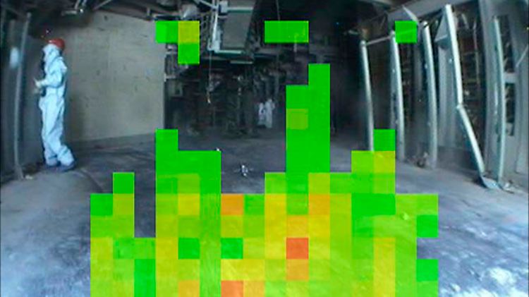 Eine Kamera, die auf die harte Gamma-Strahlung reagiert, hat dieses Foto im Reaktor 3 gemacht.