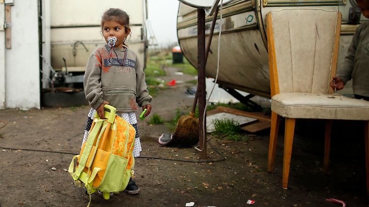 Roma-Kinder in Triel-sur-Seine, in der Nähe von Paris.