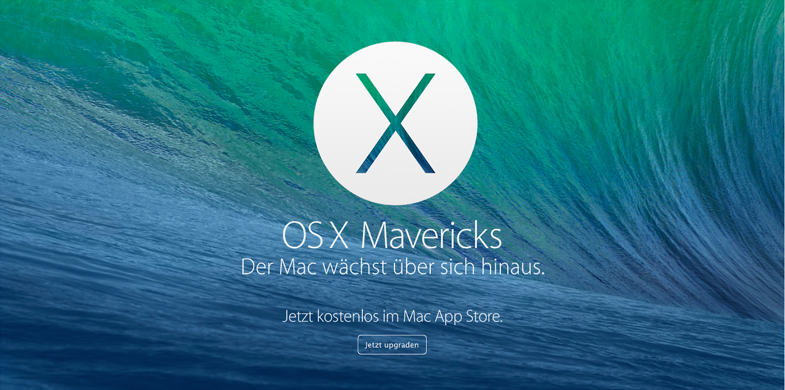 Apple stellt sein neues Mac-Betriebssystem OS X Mavericks gratis zum Download zur Verfügung. Die Hardware-Anforderungen sind die gleichen wie für den Vorgänger Mountain Lion, viele Mac-Besitzer können also Apples Angebot nutzen.