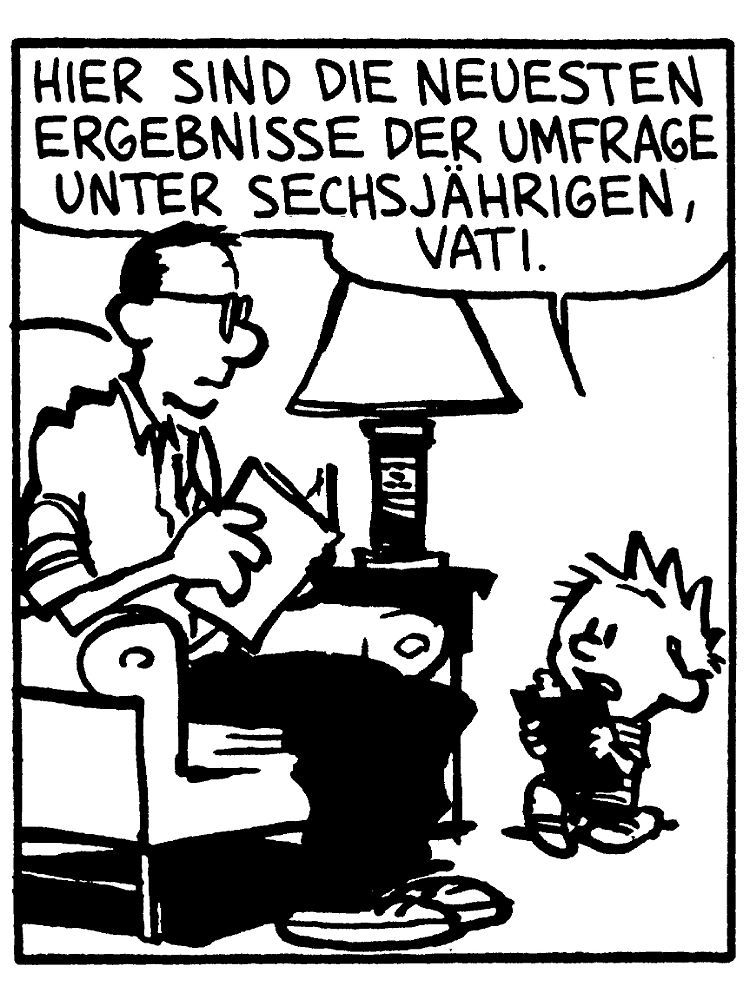 Calvin bewertet seinen Vater - Bild anklicken für den gesamten Strip.