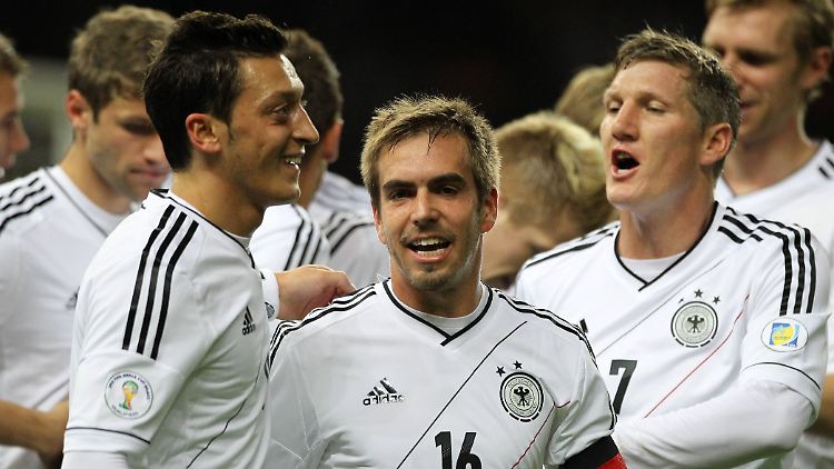Auserwählt, sozusagen: Mesut Özil, Philipp Lahm und Bastian Schweinsteiger.
