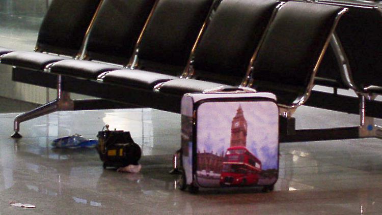 Dieser herrenlose Koffer wurde 2013 am Flughafen Düsseldorf entdeckt.