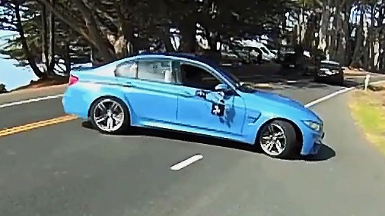 Ungetarnt wurde der M3 beim Dreh zu einem Werbespot erwischt.