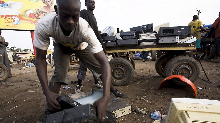 Die Müllkippe Agbogbloshi in Accra, Ghana.