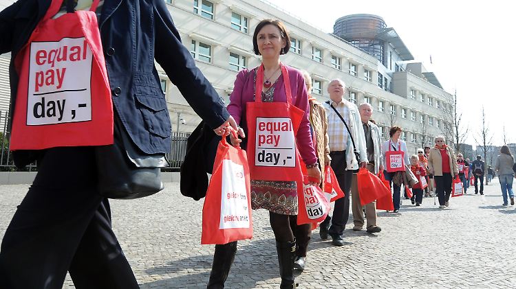 Auf dem "Equal Pay Day" wird seit Jahren für gleiche Löhne demonstriert.