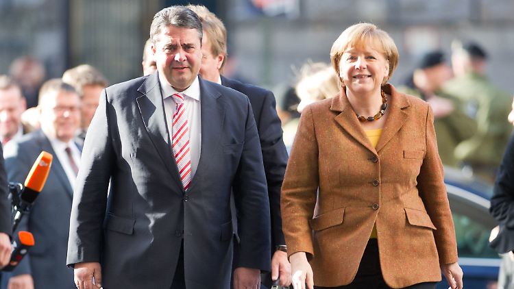 Das Führungsduo der künftigen Regierung? Sigmar Gabriel soll Stellvertreter von Kanzlerin Angela Merkel werden.