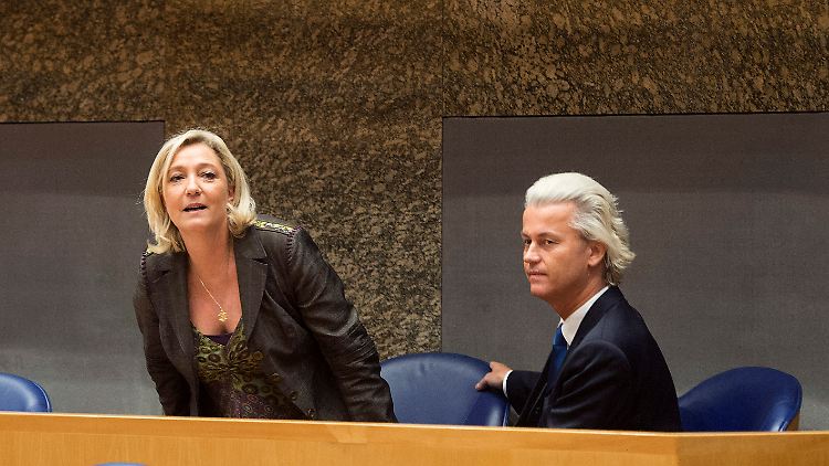 Wilders und Le Pen präsentierten sich in Den Haag betont harmonisch.