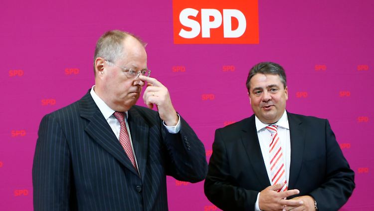 Werden wohl keine Freunde mehr: Steinbrück und Gabriel.