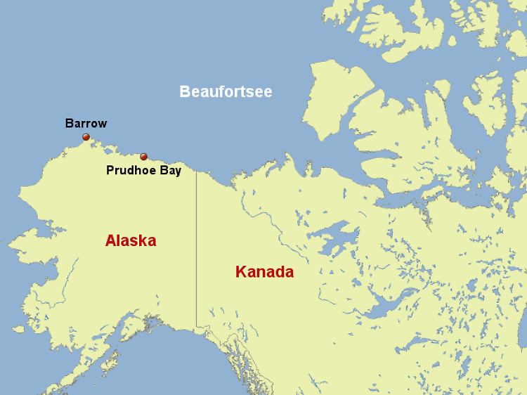 Die Beaufortsee ist ein Teil des Nordpolarmeers vor der Nordküste Kanadas und des US-Bundesstaats Alaska.