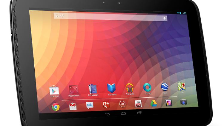 Das aktuelle Nexus 10 hat noch einen sehr breiten Rahmen.