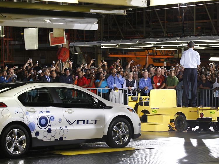 Obama mit einem "Volt".