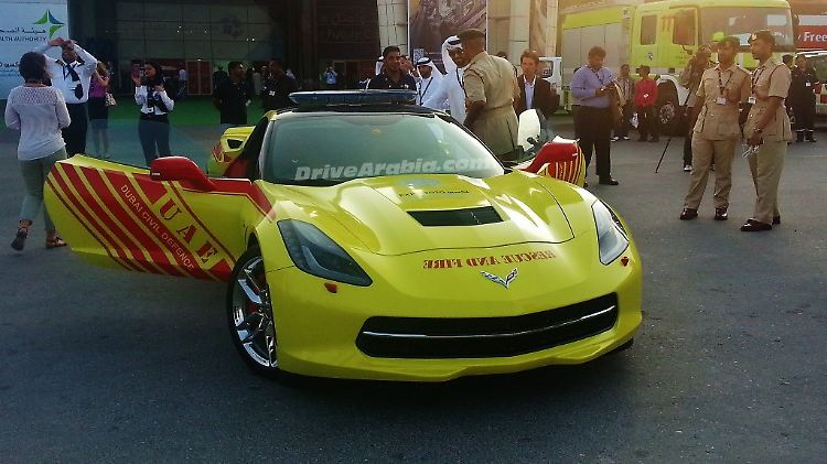 Die Corvette als knallgelbes Spielmobil.