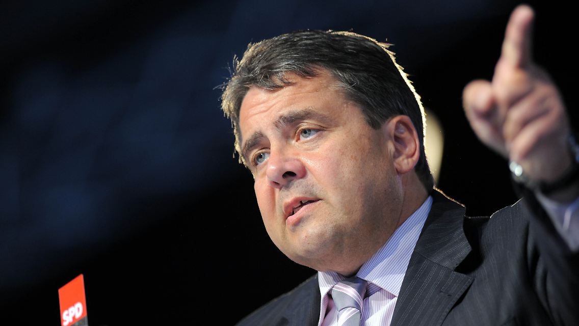 Sigmar Gabriel, kampfeslustig.