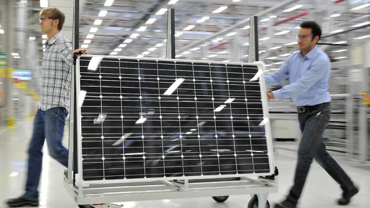 So sieht ein Solarmodul von Bosch Solar aus.