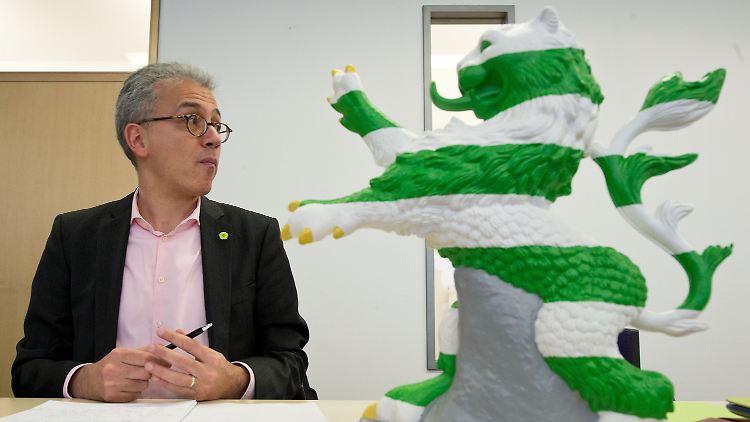 Das Weiß im Landeslöwen müssten Hessens Grüne rund um Tarek-Al Wazir im Fall der Fälle natürlich noch Schwarz übermalen.