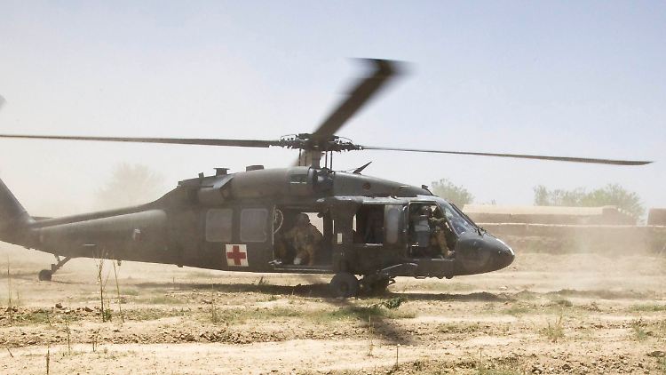 Ein Blackhawk Medevac der US-Armee beim Einsatz in Afghanistan.