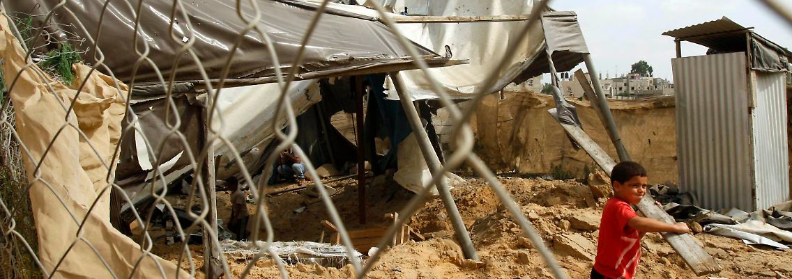 Der von Israel zerstörte Schmugglertunnel im Gazastreifen.