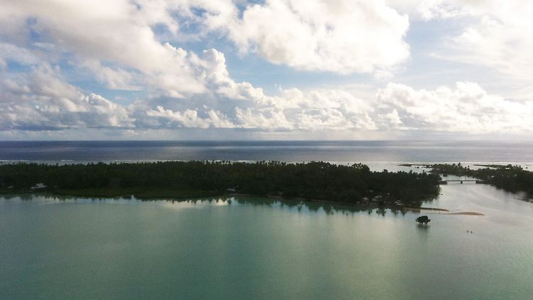 Das Insel-Atoll Kiribati ist durch Erosion und den steigenden Meeresspiegel stark gefährdet.