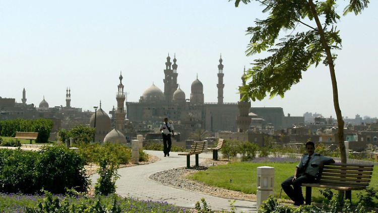 Der Azhar-Park in Kairo - auf dem Weg in die gesicherte Anlage verschwand Hamed Abdel-Samad.