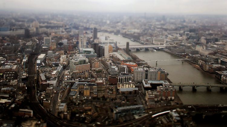 Blick auf London.