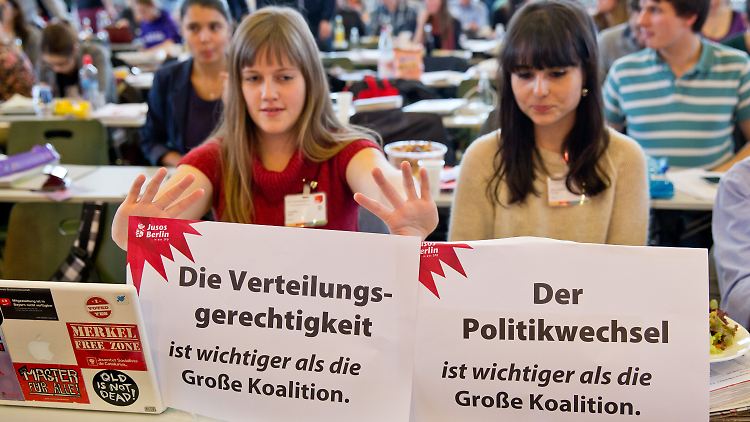 Die Jusos sind sich sicher: Mit der Union ist kein Politikwechsel möglich.