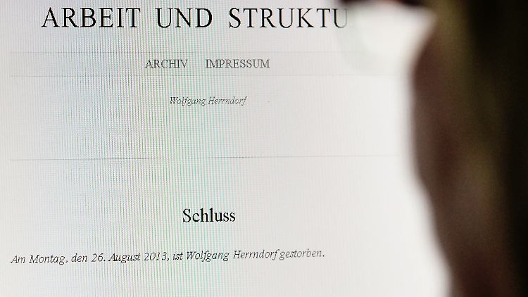 Herrndorf schrieb bis kurz vor seinem Tod an dem Blog.