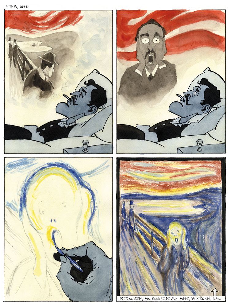 Kongenial zeigt Kverneland, wie Munch inspiriert wurde und seine Vorstellungen auf die Leinwand bannte.