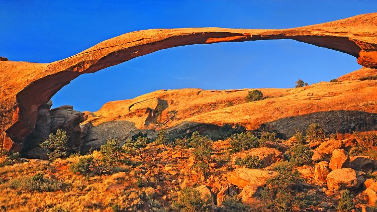 Im Arches Nationalpark in Utah lassen sich mehr als 2000 Steinbögen und Felsentürme bewundern.