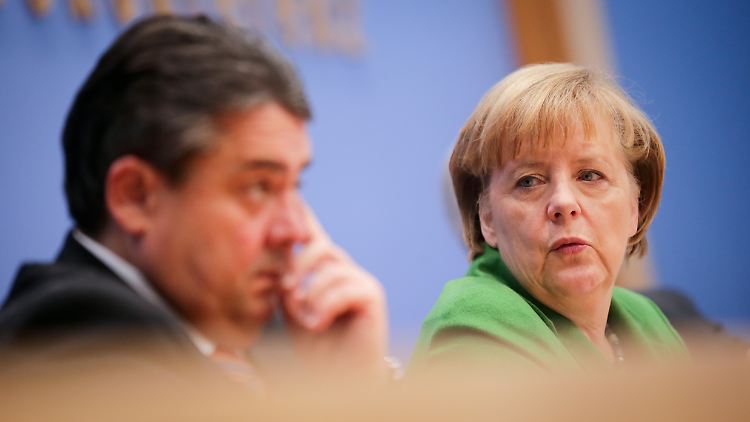 Koalitionäre, aber nicht aufs Lebenszeit: SPD-Chef Gabriel und Kanzlerin Merkel.