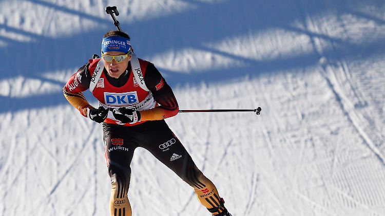 Der erste deutsche Biathlet auf einem Einzelpodest heißt: Erik Lesser.