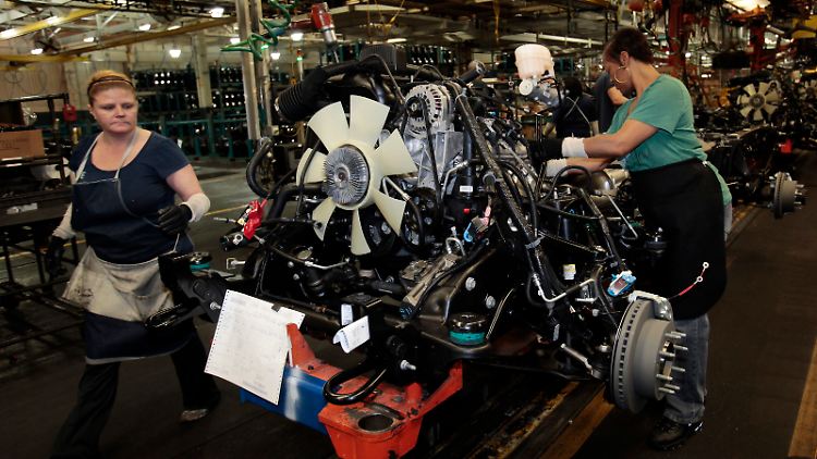 Motoren für GMC- und Chevrolet-Trucks aus dem Werk in Flint in Michigan