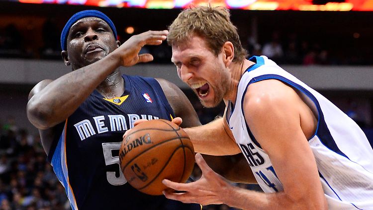 Zach Randolph war kein Gegner für Dirk Nowitzki.