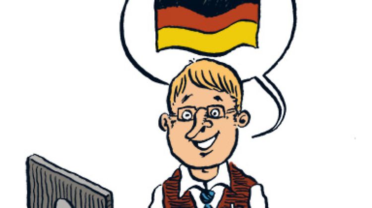 Ein deutscher Beamter, wie ihn der Dresdner Zeichner Marian Meinhardt-Schönfeld sieht.