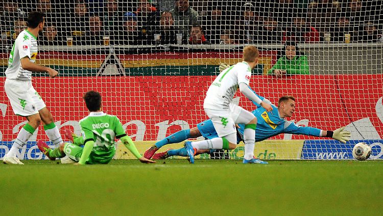 Geschlagen: Gladbachs Marc-Andre ter Stegen. 