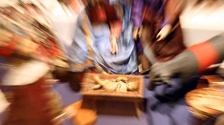 Das Christkind steht im Mittelpunkt - zumindest in der Krippe.