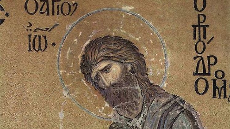 Johannes der Täufer in einer Darstellung aus dem 12. Jahrhundert: Mosaik der Hagia Sophia in Istanbul.