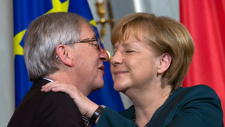 Juncker und Merkel im November in Meseberg.