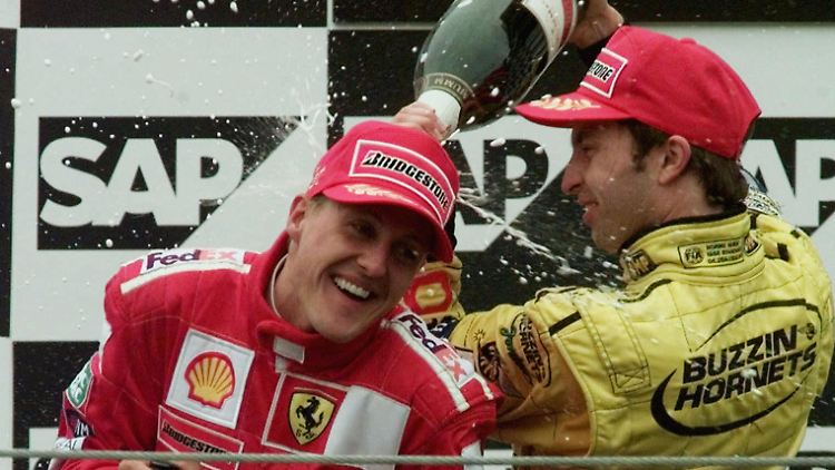 Grand Prix von Indianapolis: Im Jahr 2000 standen Schumacher und Frentzen hier gemeinsam auf dem Treppchen.