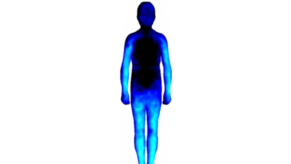 Niedergeschlagenheit, ein schwarzes Loch.<br />Dann malten die Testpersonen auf ein neutrales Schaubild ihre persönliche Visualisierung, bezogen auf den eigenen Körper.