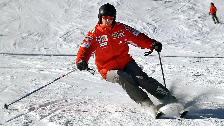 Michael Schumacher im Januar 2005 im italienischen Skiort Madonna di Campiglio.
