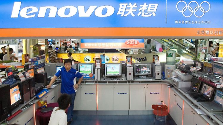 Lenovo-Geschäft in Peking.