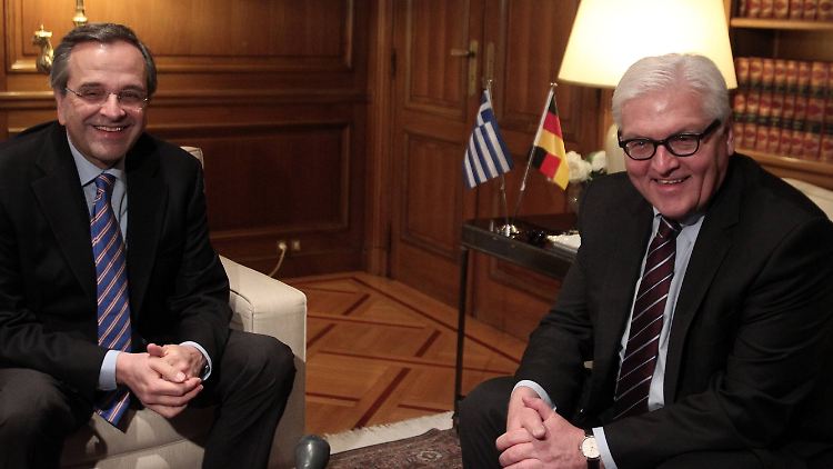 Steinmeier und der griechische Ministerpräsident Antonis Samaras haben viel zu besprechen.