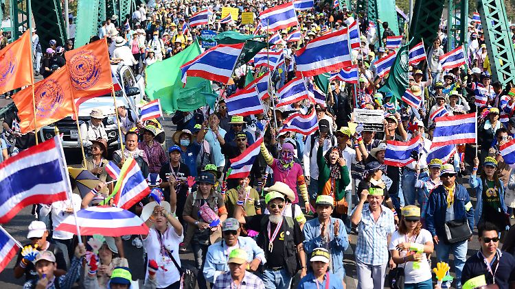 Thailand kommt nicht zur Ruhe. Anhänger der Opposition in Bangkok.
