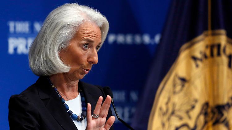 Die Krise lebt - dennoch sieht IWf-Chefin Christine Lagarde die Lage insgesamt positiv.