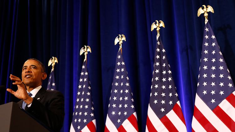 Barack Obama sprach fast eine Stunde lang nur über die Geheimdienste.