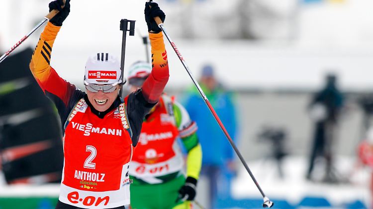Endlilch ganz vorne: Andrea Henkel schoss und lief in Antholz am besten.