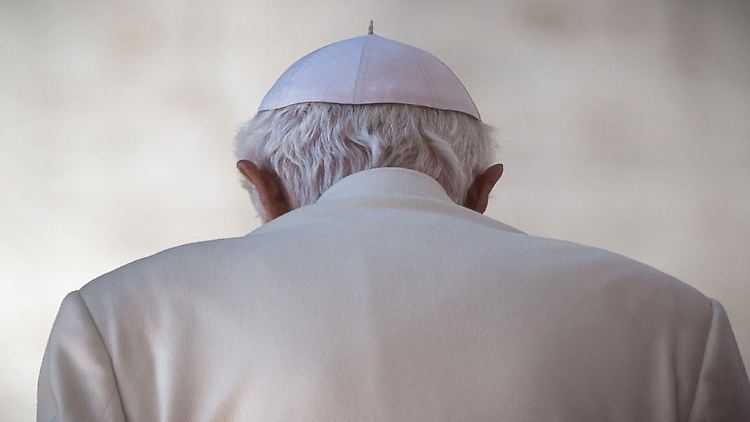 Papst Benedikt XVI. nach seiner letzten Generalaudienz.