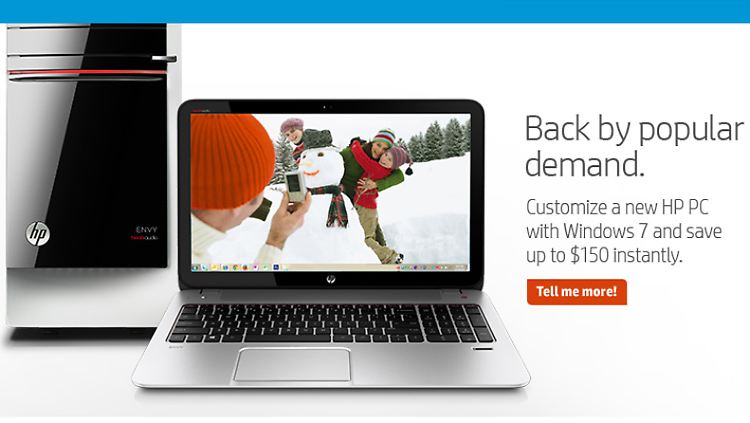 HP gibt seinen Kunden, was sie wollen: Windows 7.