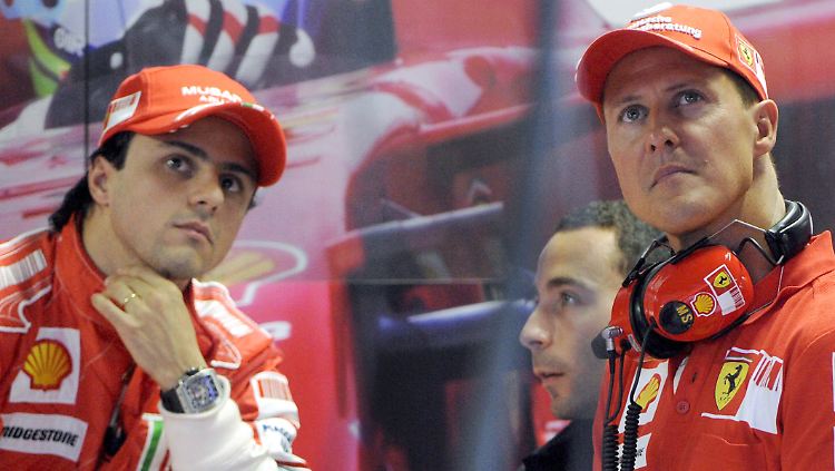 Massa und Schumacher 2008 beim Großen Preis von Italien.